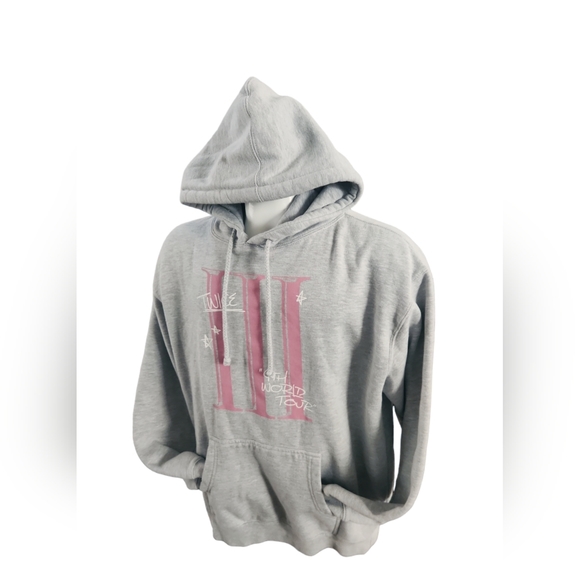 Twice 4th World Tour III Encore LA Concert Gray Scribble Hoodie Size Large Adult - Picture 5 of 10